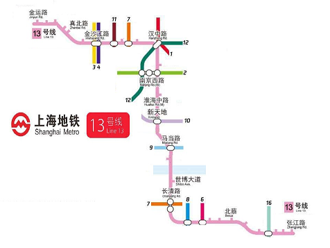 上海地铁13号线规划图图片
